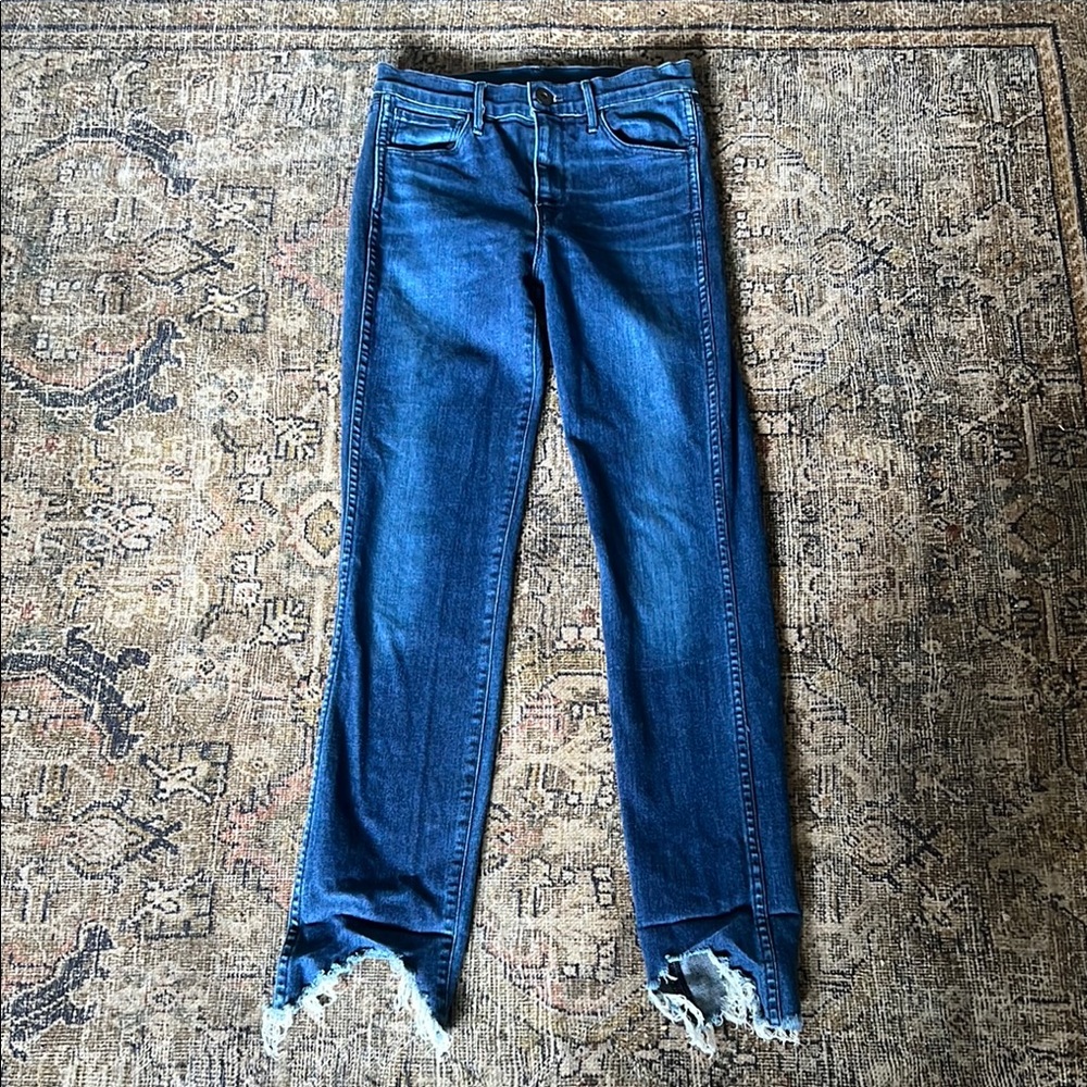 3x1 NYC Chewed Raw Hem Skinny Jeans Women's Size 24 High Rise